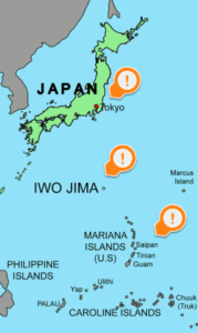 硫黄島の位置(c)wikipedia